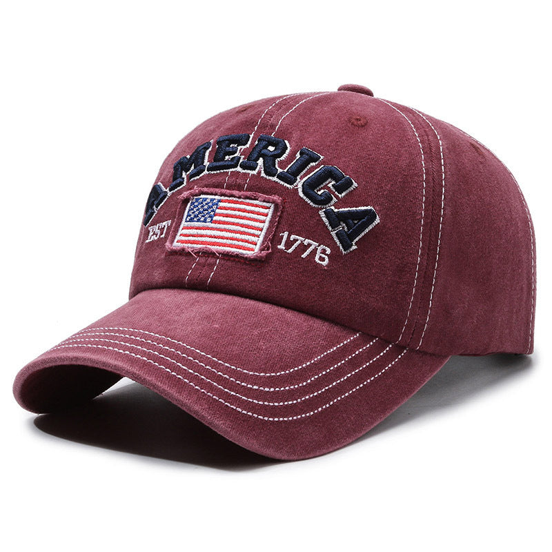 America Word Pattern Baseball Cap