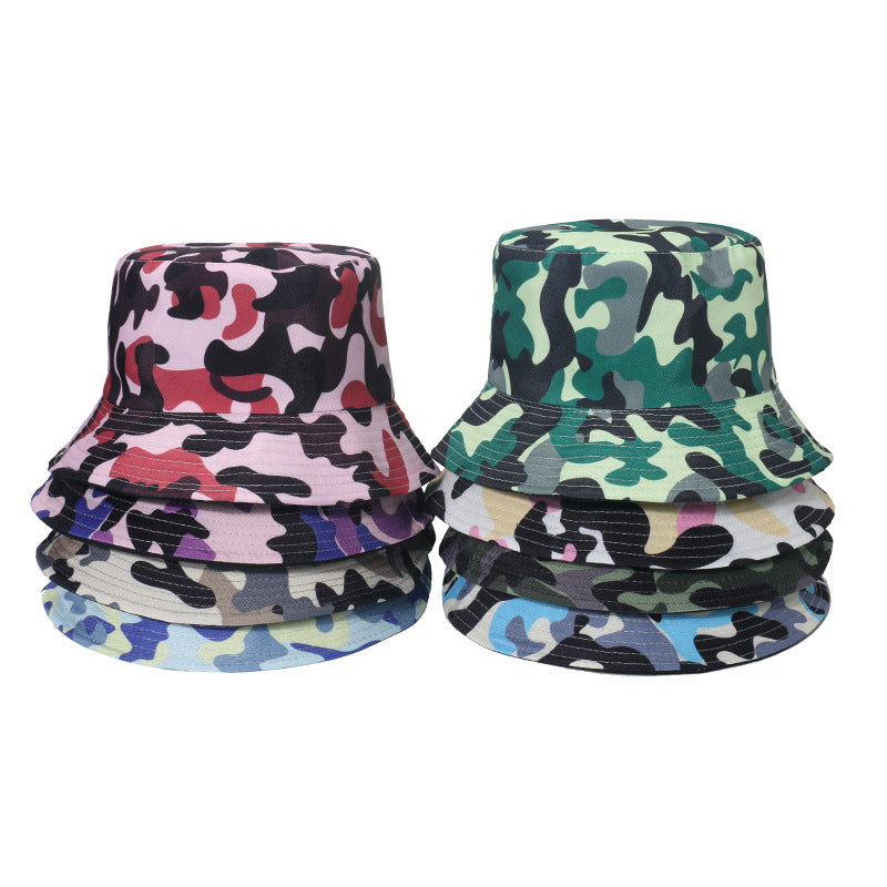 Outdoor camping cotton camouflage bucket hat