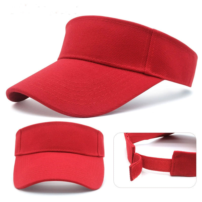 Cotton materials sun visor hats with multicolor