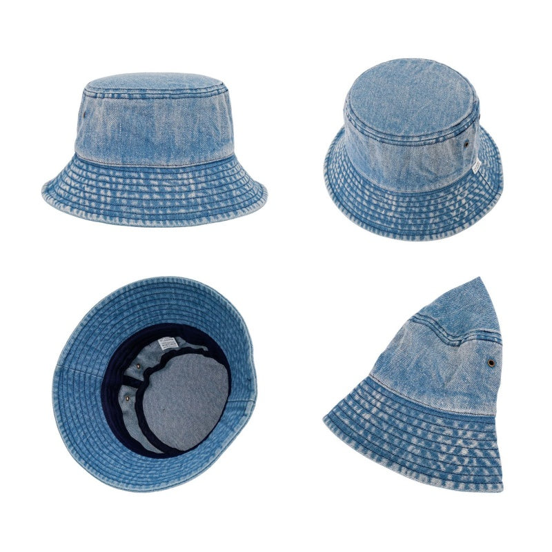 Denim material cotton bucket hats fashion outdoor hat
