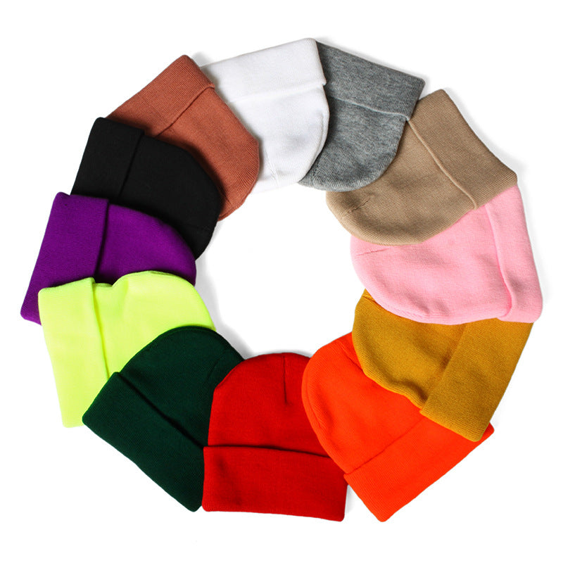 Multi-color type soft winter beanie hats