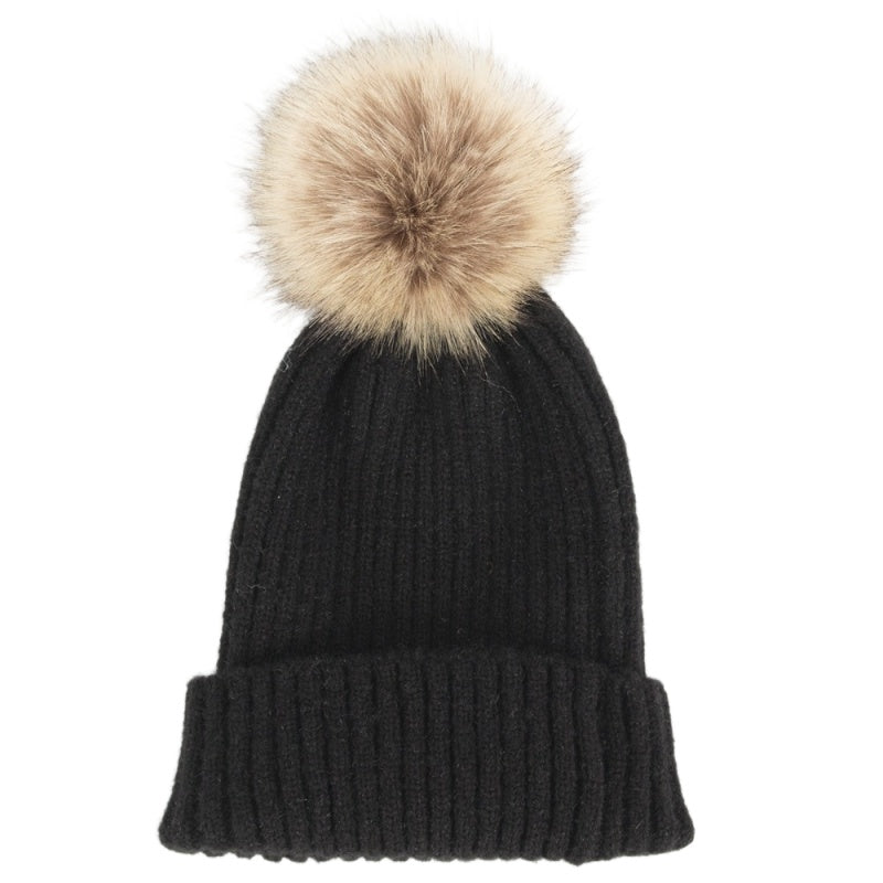 Lady single layer cashmere blend winter knit hats