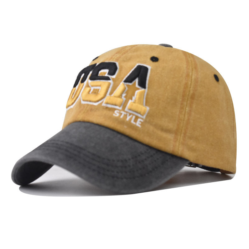 USA Word Pattern Cotton Baseball Cap