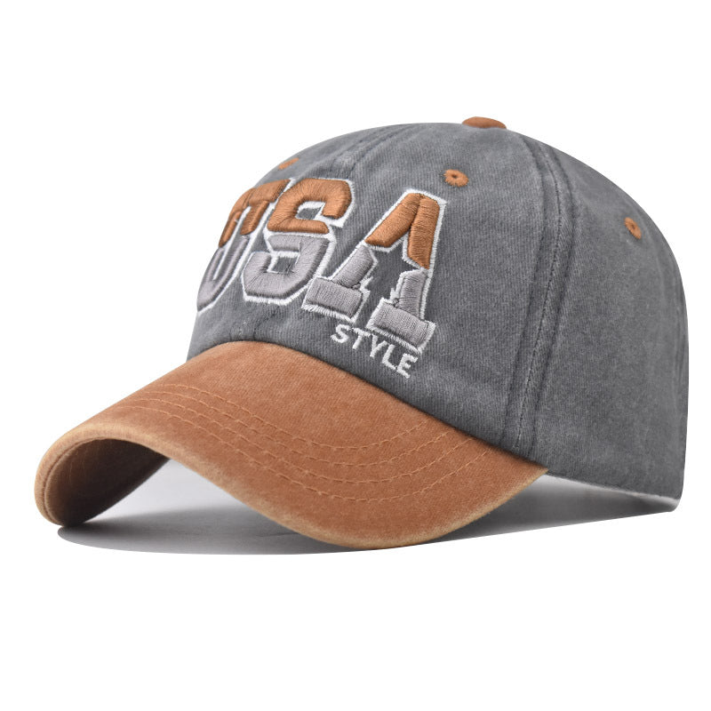 USA Word Pattern Cotton Baseball Cap