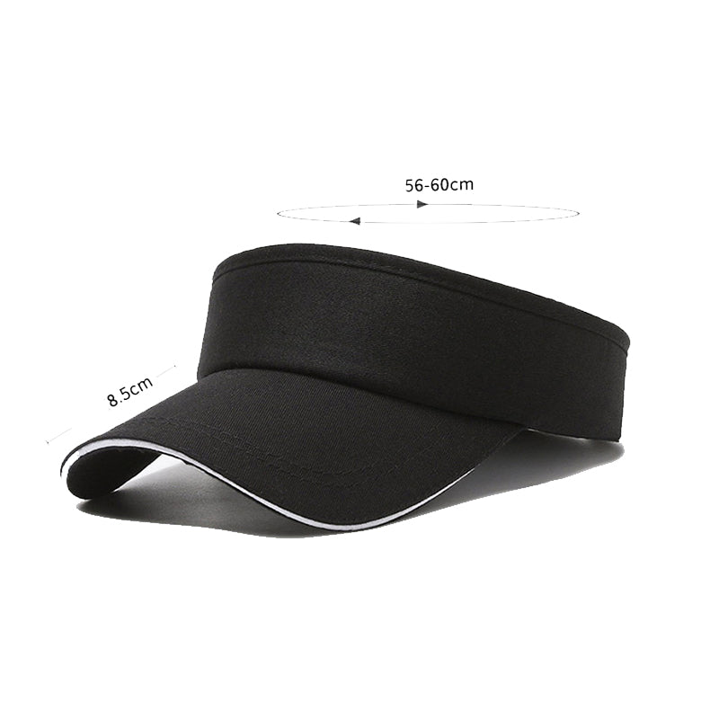 Summer Breathable Sun Visor Cap With Embroidery Print Custom Logo