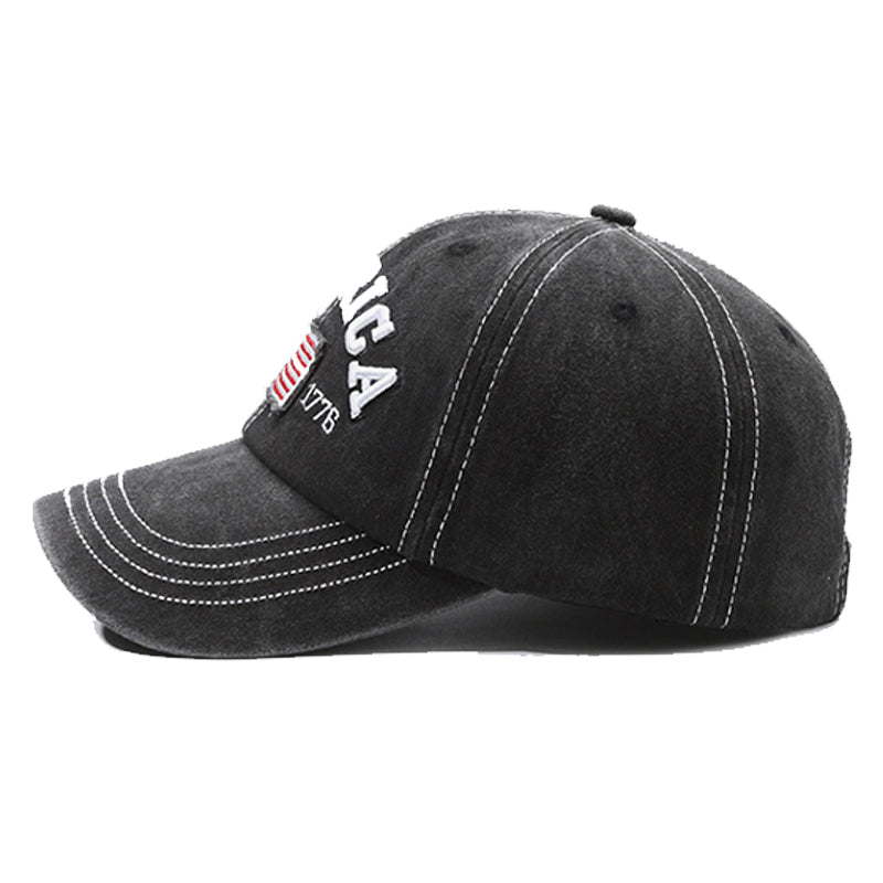 America Word Pattern Baseball Cap