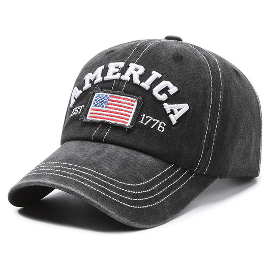 America Word Pattern Baseball Cap