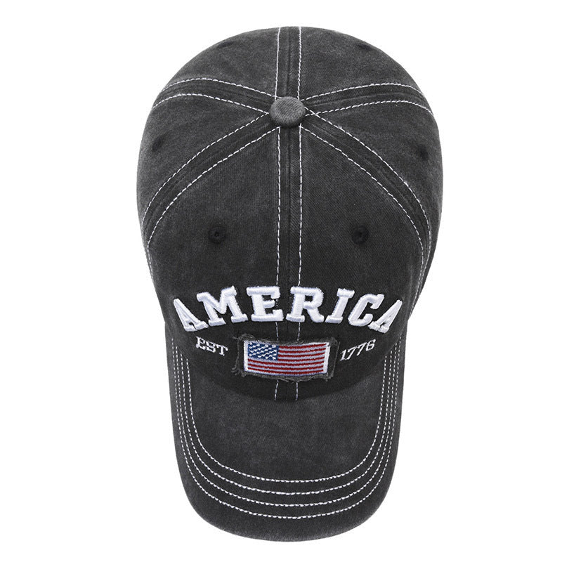 America Word Pattern Baseball Cap