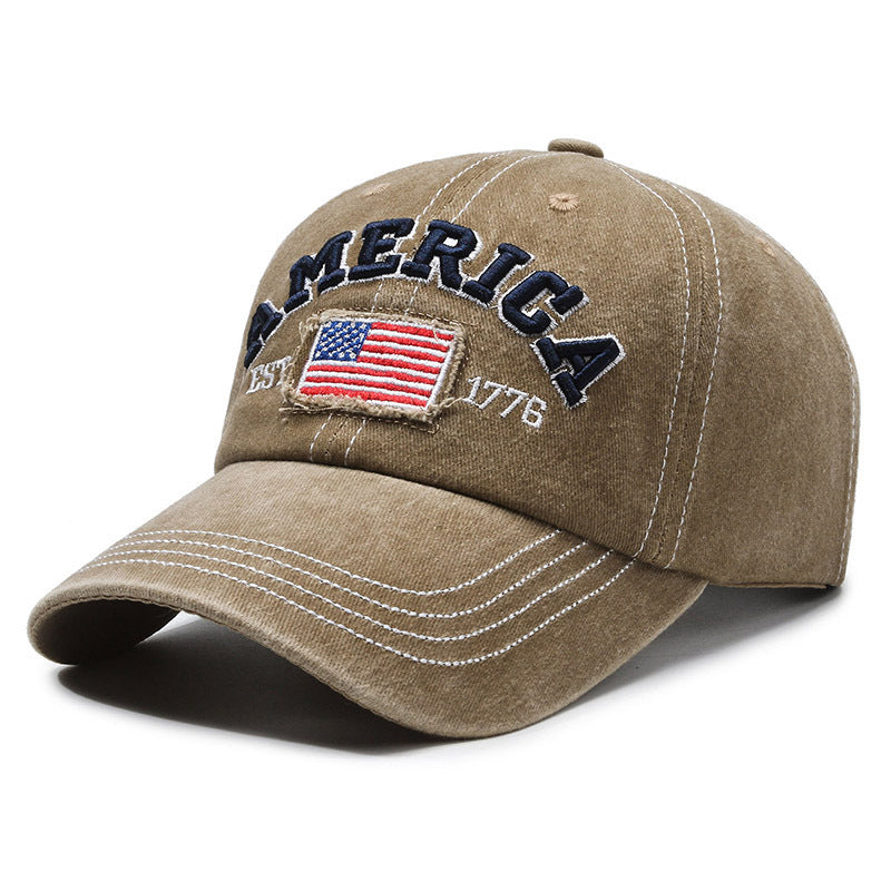 America Word Pattern Baseball Cap