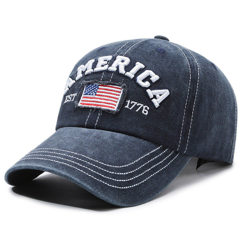 America Word Pattern Baseball Cap