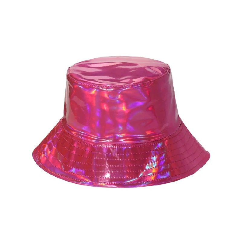 Laser Metallic PU materials Bucket Hats