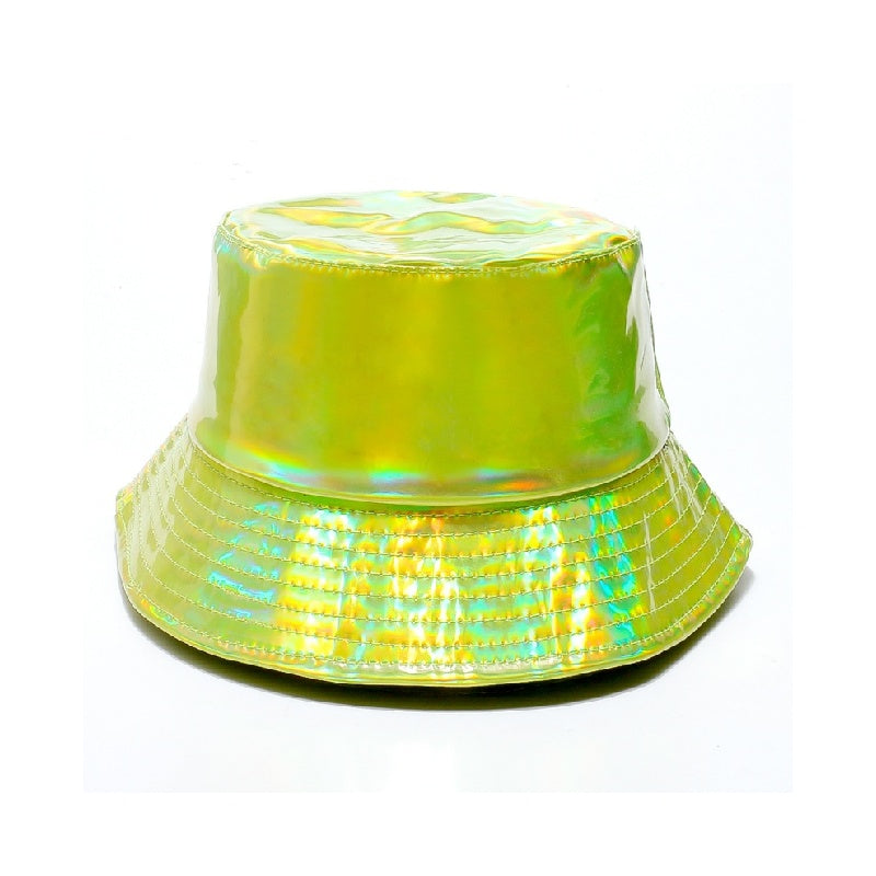Laser Metallic PU materials Bucket Hats
