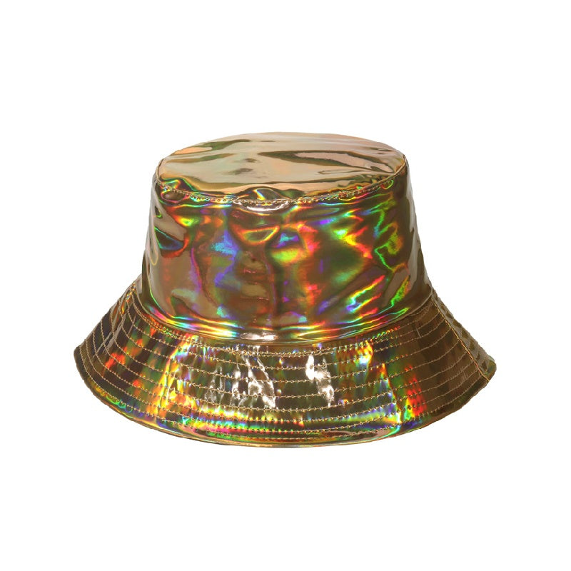 Laser Metallic PU materials Bucket Hats