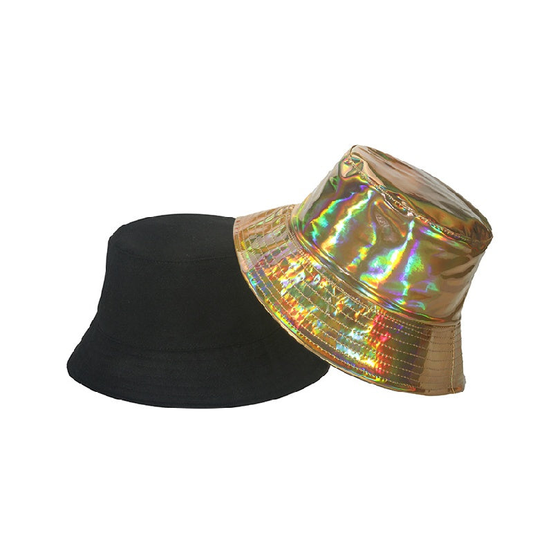 Laser Metallic PU materials Bucket Hats