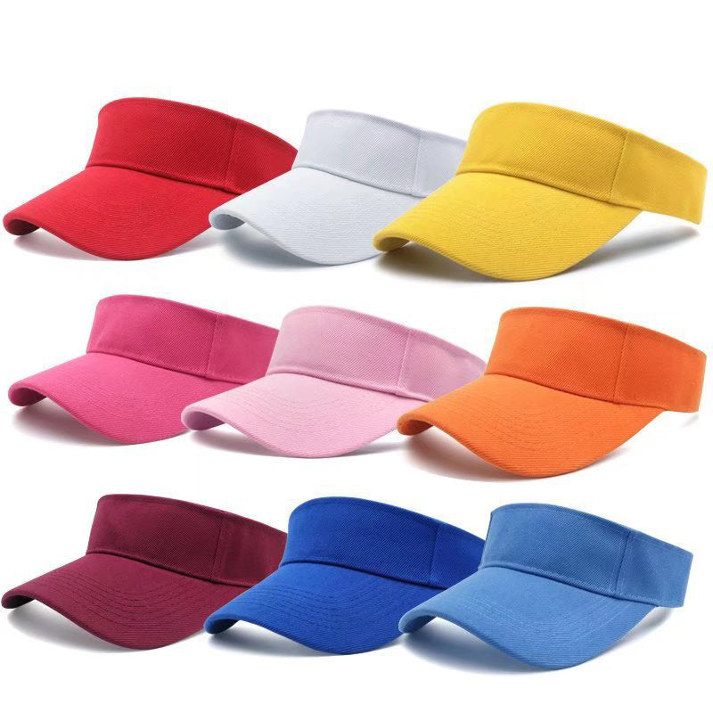 Cotton materials sun visor hats with multicolor