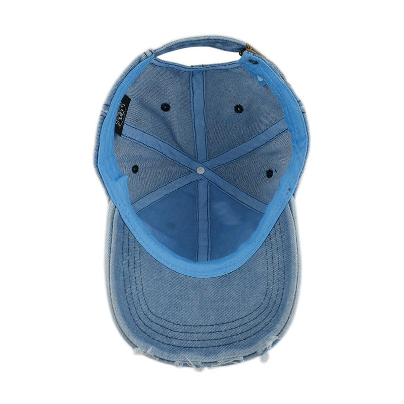 Denim Fabric Baseball Cap
