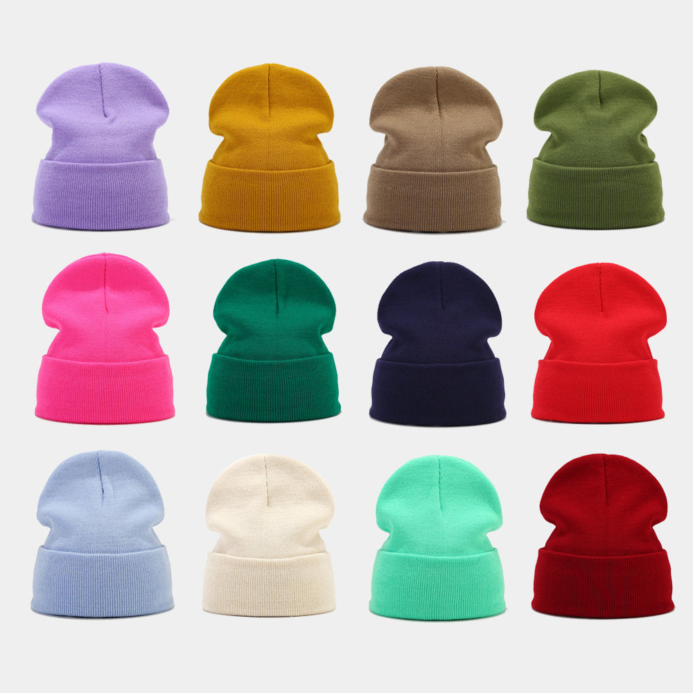 Multi-color type soft winter beanie hats