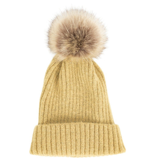 Lady single layer cashmere blend winter knit hats