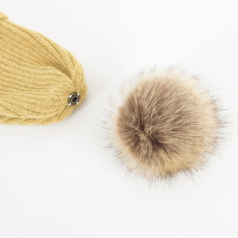 Lady single layer cashmere blend winter knit hats