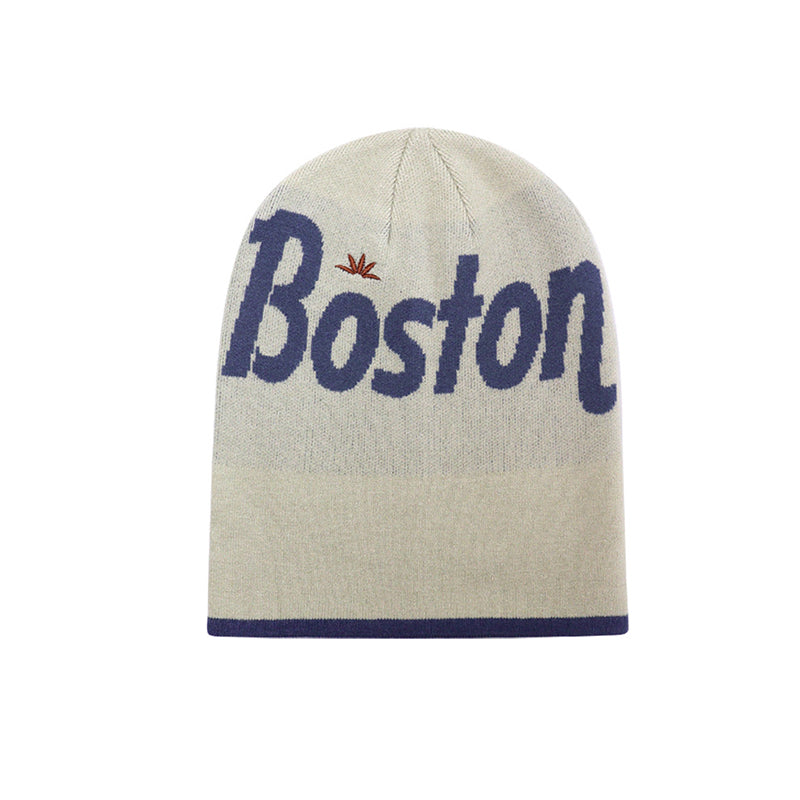 Jacquard-patterned knit hat