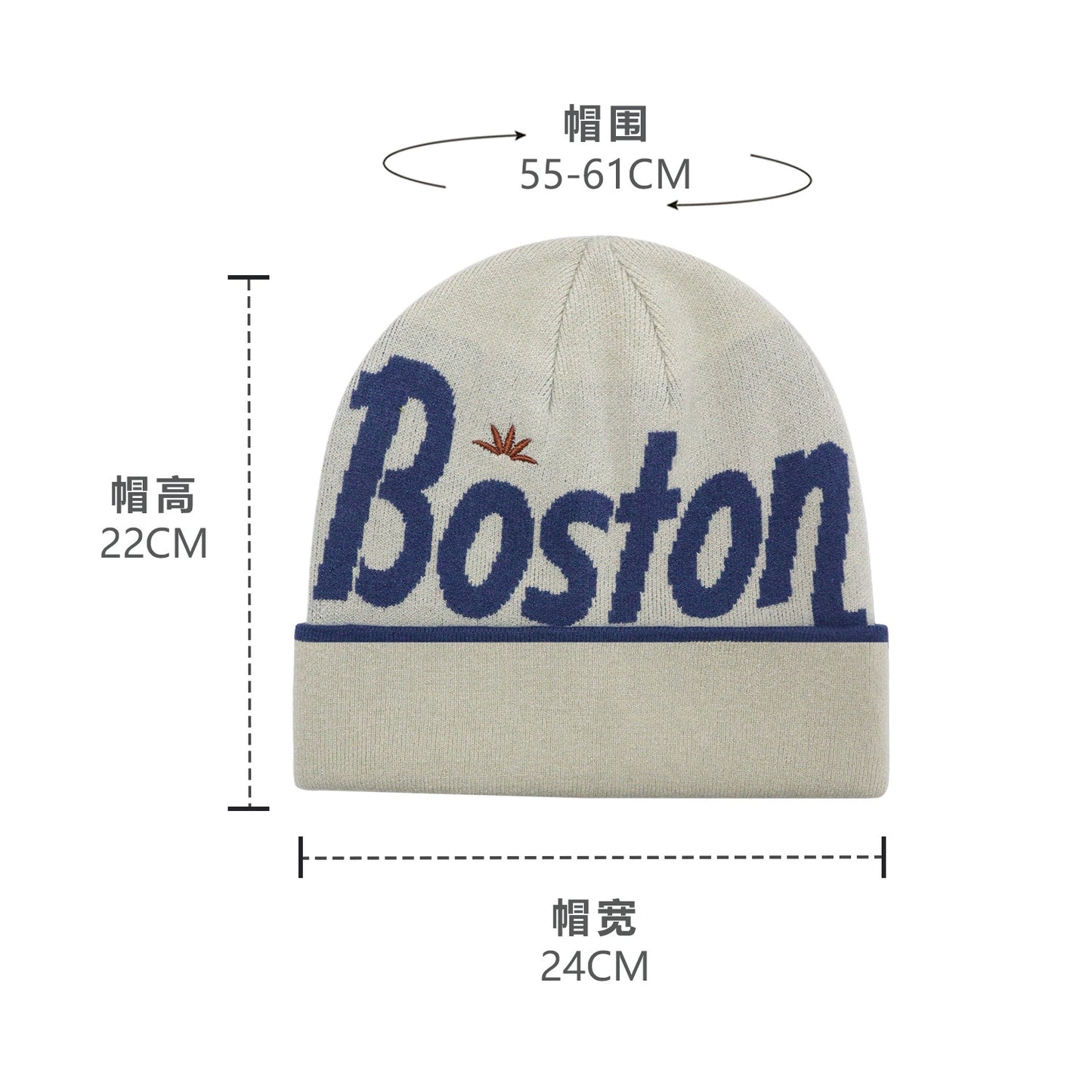 Jacquard-patterned knit hat