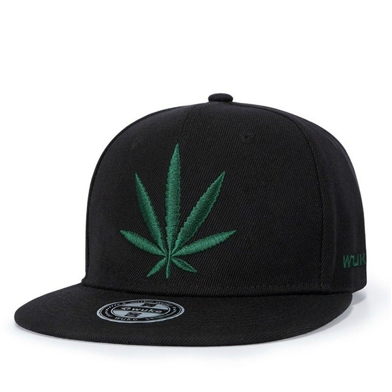 3D Embroidery Leaves Snapback Cap