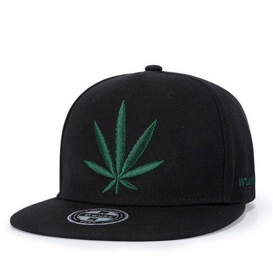 3D Embroidery Leaves Snapback Cap