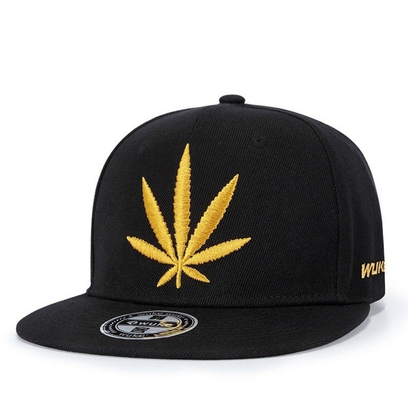 3D Embroidery Leaves Snapback Cap