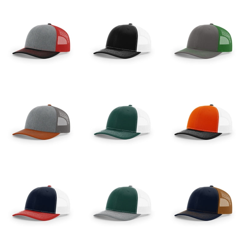 Double color breathable trucker hats with custom brand