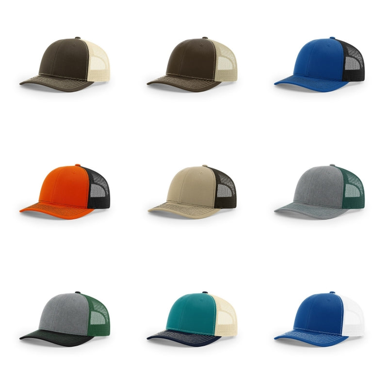 Double color breathable trucker hats with custom brand