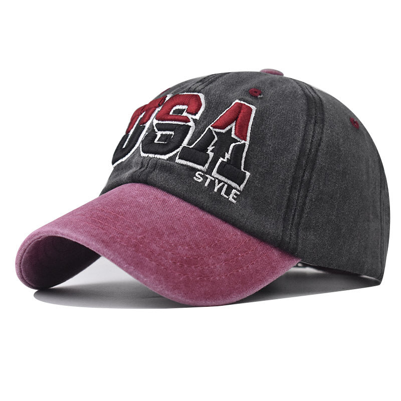 USA Word Pattern Cotton Baseball Cap