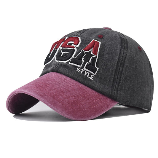 USA Word Pattern Cotton Baseball Cap