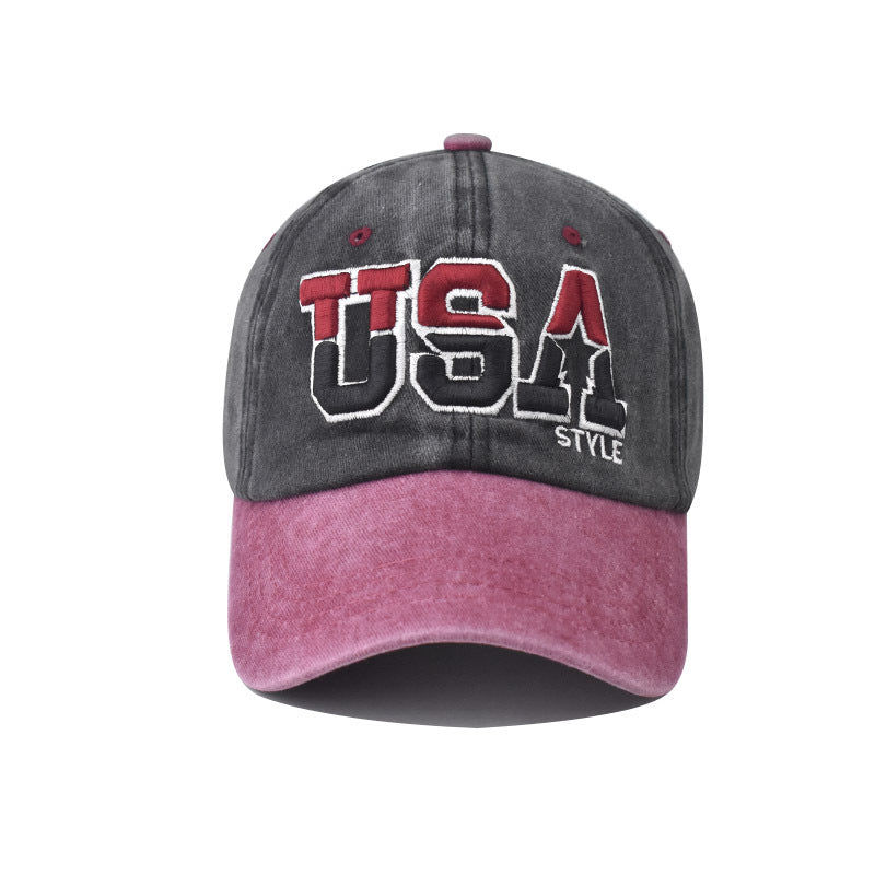 USA Word Pattern Cotton Baseball Cap