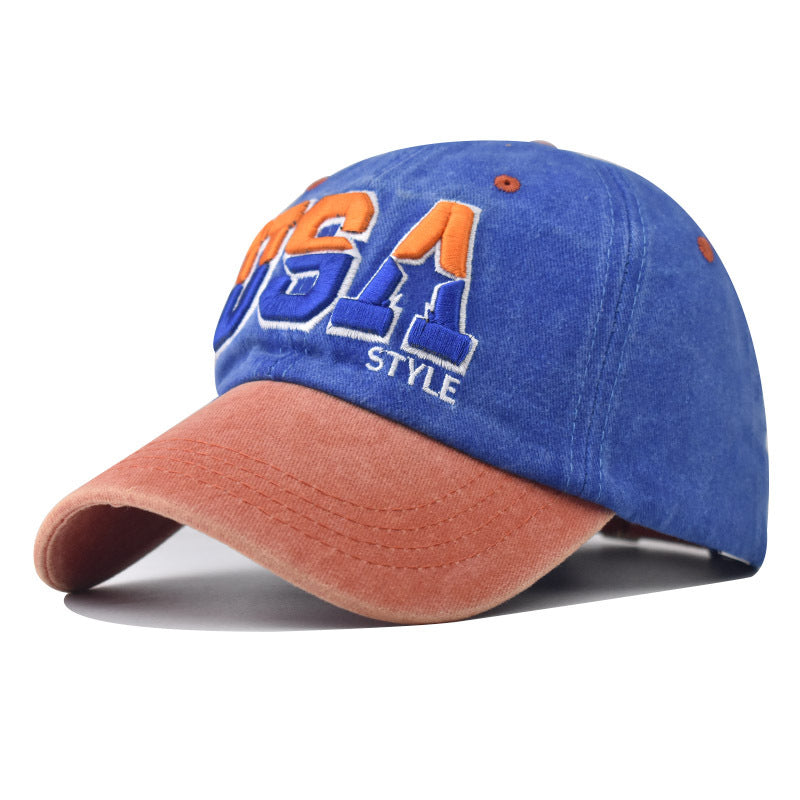 USA Word Pattern Cotton Baseball Cap