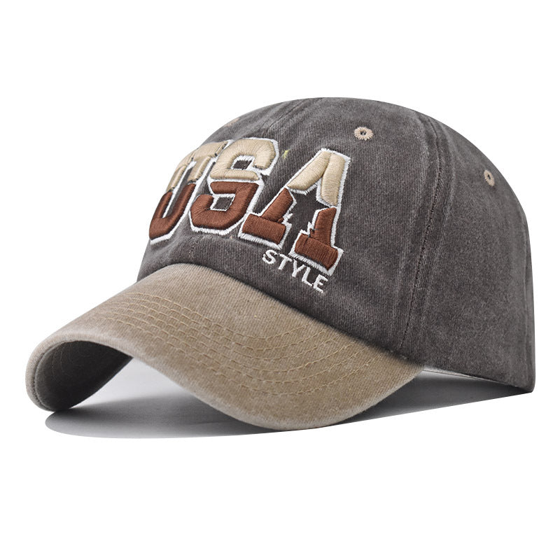 USA Word Pattern Cotton Baseball Cap