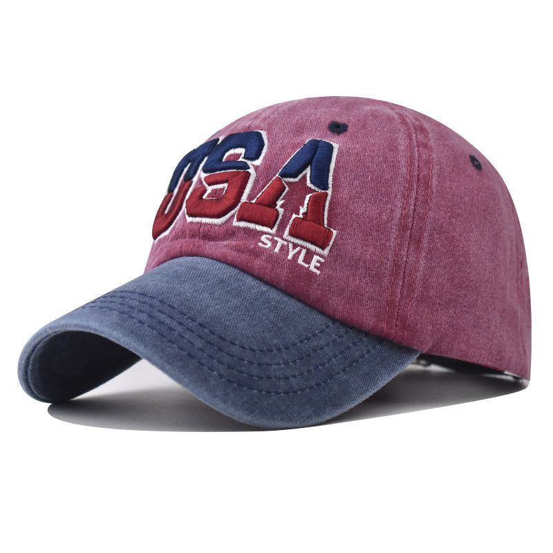 USA Word Pattern Cotton Baseball Cap