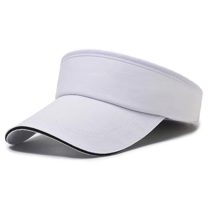 Summer Breathable Sun Visor Cap With Embroidery Print Custom Logo