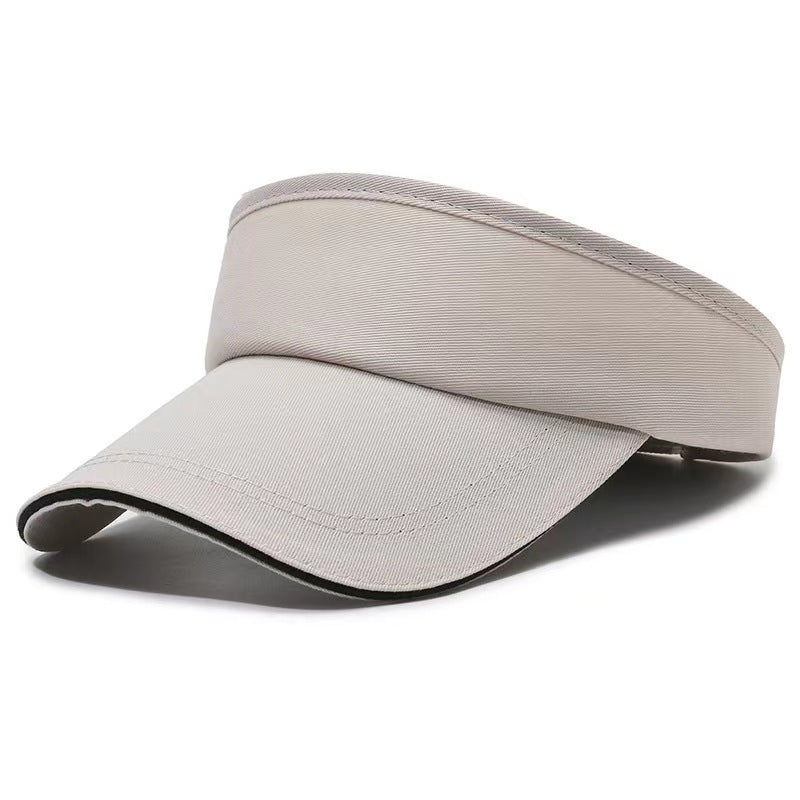 Summer Breathable Sun Visor Cap With Embroidery Print Custom Logo