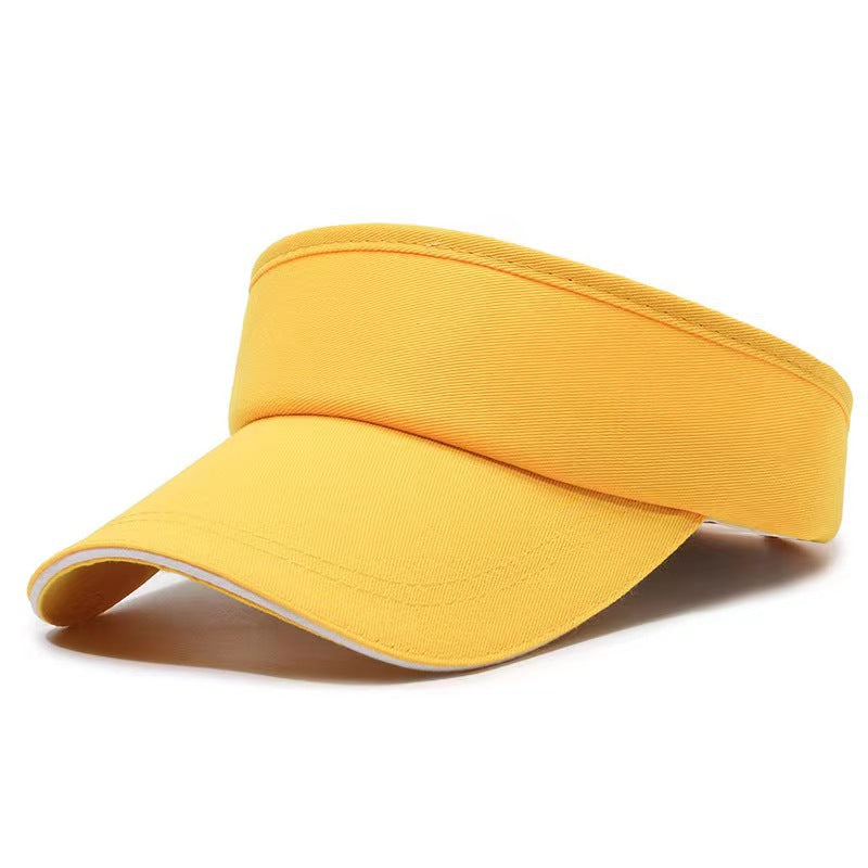 Summer Breathable Sun Visor Cap With Embroidery Print Custom Logo