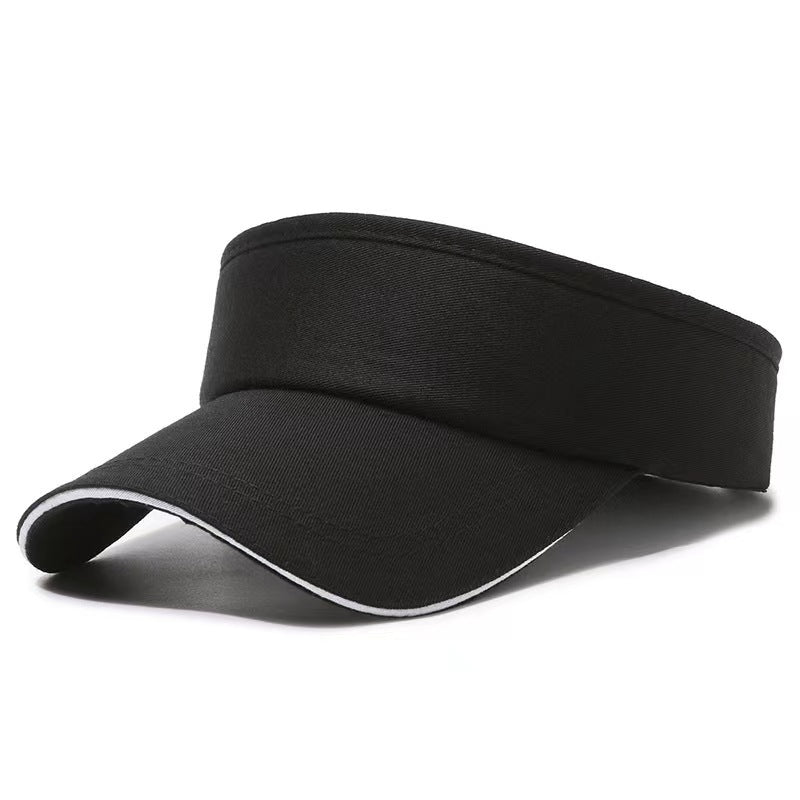 Summer Breathable Sun Visor Cap With Embroidery Print Custom Logo