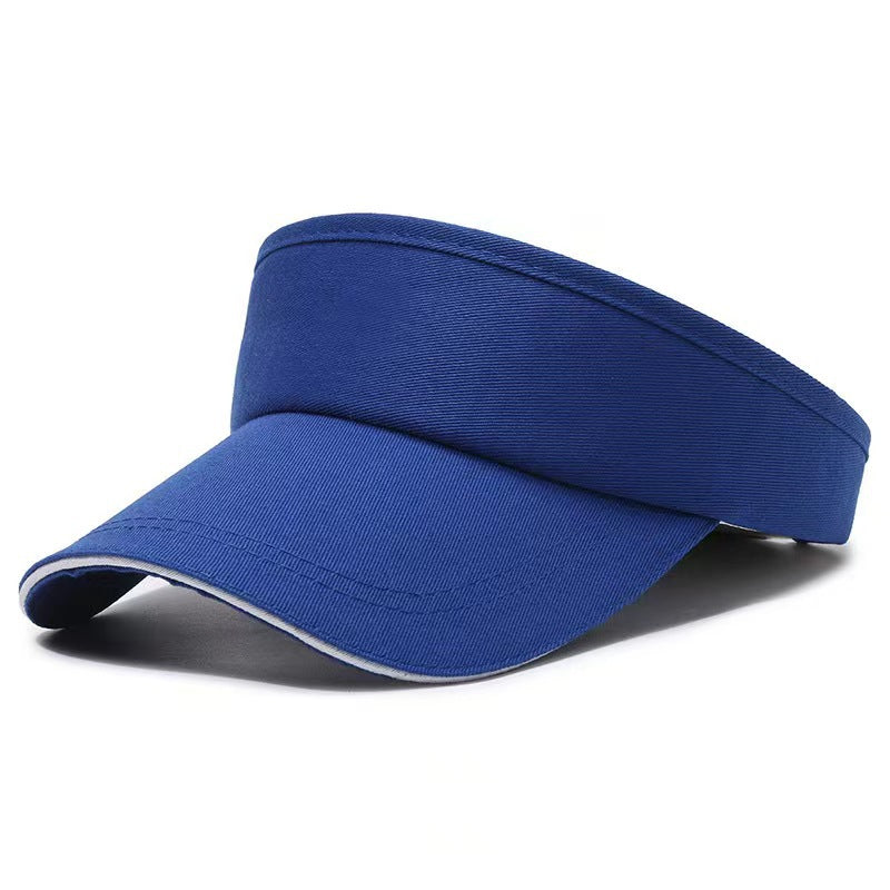 Summer Breathable Sun Visor Cap With Embroidery Print Custom Logo