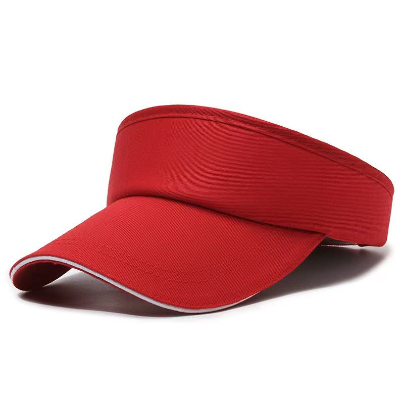 Summer Breathable Sun Visor Cap With Embroidery Print Custom Logo